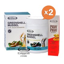 마더네스트 초록홍합 with 글루코사민 100정 뉴질랜드 초록입홍합과 글루코사민 복합 관절영양제 +스마트웰빙 추가상품, 2통+증정품