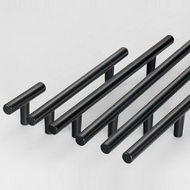 가정용 철봉 풀업 홈트 도어짐 헬스 기구 wv 황동 골드 블랙 주방 캐비닛 아메리칸 핸들 t 바 스트레이트 도어 손잡이 당김 직경 96mm 핸들 가구 옷장 221, 검은색, 단일 구멍