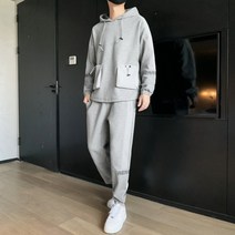 Cold Fly 남성 봄가을 패션 캐주얼 코디 기모 트레이닝 세트 투피스 롱 상하
