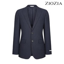 지오지아 95사이즈 다크네이비 스트라이프 투버튼 자켓