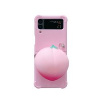 호환 그립톡 패딩 복숭아 릴리프 케이스 갤럭시 제트 Z 플립 3 4 면 ZFlip