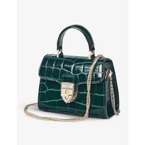 ASPINAL OF LONDON Mayfair Nano croc embossed leather 아스피날 오브 런던 메이페어 나노 크록 엠보스드 레더 크로스 바디 백 에버그린