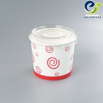 종이컵밥용기(1회용 종이 밥그릇)350cc특수컵 PT (레드) 반박스500개세트, AF 350 PP 화이트뚜껑