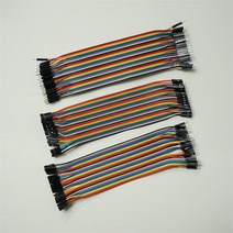 [파츠키츠] 40P듀폰케이블/점퍼와이어/20cm/아두이노, FemaletoFemale(암-암)