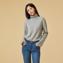 [JAJU/자주] 여 터틀넥 메리노울 니트_그레이