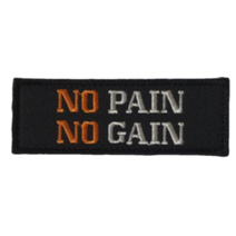 헬킹콩 벨크로 와펜 국산 헬스 패치 자수 찍찍이 운동 레터링 백팩 가방, 1개, 1) NO GAIN NO PAIN
