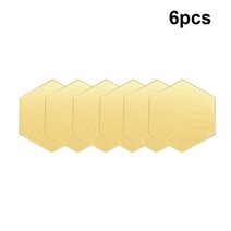 벽스티커 셀프인테리어 3D 거울 벽 스티커 육각형 모양 비닐 이동식 데칼 DIY 홈 데코레이션 아트 장식품 12 개, [03] 6pcs gold