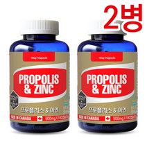 Canada 캐나다정품 통라이프 프로폴리스+아연-6개월(구강 향균 항산화 면역성분)-2병, 60g, 2병