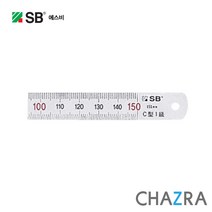 에스비 철직자 스텐 쇠 눈금자 유광, SSRP-150