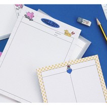 아이코닉 B5 노트패드 오답노트 모눈종이 떡메모지 50장 내외, 화이트