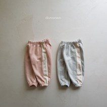 베베 배색조거팬츠 100일 200일아기 슈크림