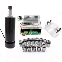 0.5kw 클램프 공기 냉각 스핀들 키트 CNC 500w 모터 ER11 척 전원 공급 장치 속도 조절기 52mm 무료 도구, 4pcs full kit