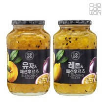 초록원 레몬 패션후르츠 1KG +유자 패션후르츠 1KG (2KG) 과일청