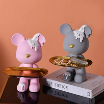 올라이브 북극곰 소형 인테리어 동물 트레이, 그린