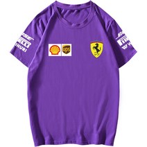 FK 페라리 의류 F1 싸이클복 자동차 마니아 동호인 남성 여름 캐쥬얼 와이드 루즈핏 순면 코튼 반팔티 셔츠