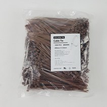 타로시 컬러 케이블타이 컴퓨터 선정리 200mm 갈색 주황 보라 핑크 1봉지(1000개입), 1개