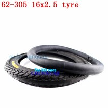 16인치 305 미니벨로 자전거 bmx 튜브 16x2.5 내부 외부 타이어 62- 및