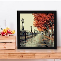 수재샵 비오는 거리 (라운드 2.8mm 3D 가로 35cm X 세로 35cm) 보석십자수