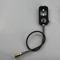 스쿠버산소통 산소탱크 dideep 미니 스쿠버 다이빙 탱크 산소 실린더 인공 호흡기 어댑터 8mm 대형에서 소형 스쿠버 탱크 어댑터 헤드 스트랩 튜브 미니산소통, 검은색
