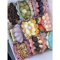 마카롱택배 조개롱 뚱카롱 수제 선물용 디저트 달달한 빠삐용마카롱, 1개, 50g, 딸기우유