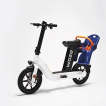 전기 자전거 2인승 소형 휴대용 배터리 바이크 접이식 여성용 자녀 픽업 전동 스쿠터, 자전거 + 리어 풀 브라케팅 어린이 시트, 48V