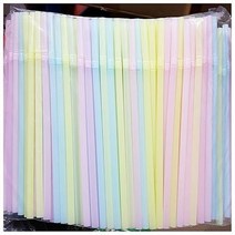 혼합 색상 빨대 400개 대용량 업소용 대용량 스트로우 식당 카페 베이커리 빵집, 400개입, 1세트