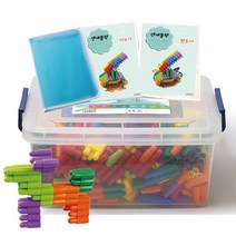 끼우는 블록 탑쌓기 연결 크레용블록 교구 교재 유아용블럭 유아교구 블럭, 교구만