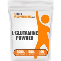 벌크 서플리먼츠 닷컴BULK S.COM L글루타민 파우더 500g 여성용 운동 보디빌딩 BCAA 글루타민, 1.1 Pound (Pack of 1)