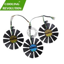 새로운 87MM FDC10U12S9-C ASUS Dragon GTX 1070Ti RX VEGA64 1060 480 580 그래픽 카드 쿨러 팬, 01 3PCS-SET