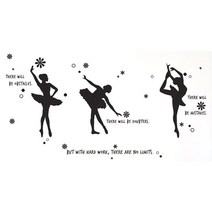 단비디자인 그래픽 포인트스티커 춤추는 발레리나, 블랙