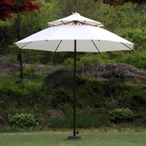 매직코리아 파라솔킹260+콘크리트베이스/국산 야외파라솔, 파라솔킹260_커피+콘크리트베이스