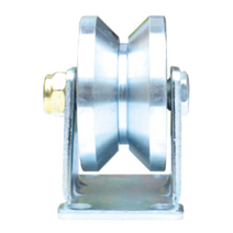 파이프용 V앵글 U앵글 바퀴 고정형 용접형 나이론 주물 철 캐스터 교체, 5인치 주물 V 앵글 고정 YJ, 1개