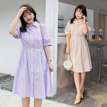 빅 사이즈 봄 여름 가을 스트라이프 원피스 77 김민경쇼핑몰 88 여자 코디 패션 99 5627531150
