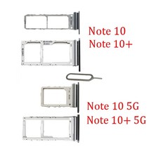 유심 트레이 심카드 USIM samsung note 10 plus 10 5g galaxy note 10 original phone sim chip micro sd 카드 트레이, 노트 10 플러스 실버