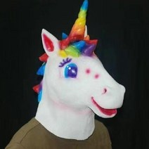 쓸모없는선물 킹받는 특이한물건 생일 웃긴 틱톡가면 마스크 쓸데없는 병맛 외계인, 6. 조랑말 폴리 머리 덮개