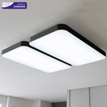 국산 삼성정품칩 시스템 거실등 LED120W (SP22)LR, 블랙