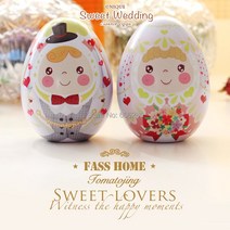 신랑함 결혼 상자 새로운!! 개/몫 신랑 부활절 달걀 상자 및 결혼식 호의 용품 저장 케이스 작은 크기 Tin, 한개옵션0