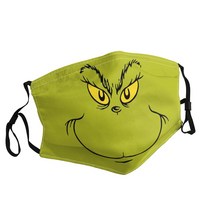 How The Grinch Stole Christmas 성인용 인쇄 마스크 일본 만화 영화 방진 빨 조절 가능