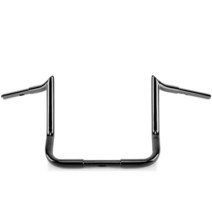 MoKitDora Electra Street Glide Ape 행거 30.5cm 12인치 라이즈 3.2cm 1 4인치 팻 2.5cm 1인치 클램프 원숭이 배거 Meathook 바, Black, 12