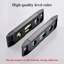 스마트줄자 레이저 레벨기 수평자 수평 눈금자 3 거품 정신 수준 자기 abs 쉘 미니, 블랙 타입 5023