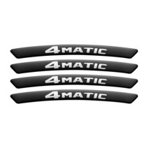 AMG 림 스티커 브라부스 휠 아이브로우 허브 메르세데스 벤츠 W177 W463, 01 Black_03 For 4MATIC LOGO