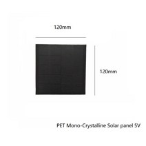 애완 동물 단결정 태양 전지 패널 5v 2w 120mmx120mm diy 태양열 충전기