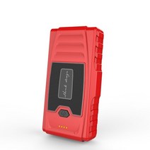 점프선 휴대용 고용량 케이블 24v 18000mAh 자동차 점프 스타터 강력한 보조베터리 스테이션 배터리 부스터, Red