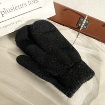 두봄 울 기모 따뜻한 데일리 겨울 방한 벙어리 털장갑