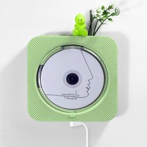 미니 CD 플레이어 블루투스 USB 사각 벽걸이 CDP, 코랄 핑크(배터리 모델)