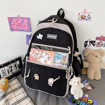 대학생책가방 고등학교 여성 여름 중학교 무드 심플 대용량 백팩 3407055620