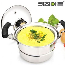 시둥마켓 +[시둥마켓]+_ 스텐용기 실리콘찜기 다용도찜솥 스텐찜용기 대용량찜냄비 스텐들통, 키친아트 냄비 계란찜 냄비 16cm 찜기 찜솥 스팀솥