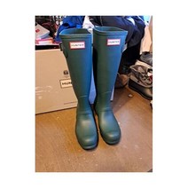 헌터 레인부츠 Hunter 여성 Original Tall Waterproof Rain Boots - Green Size 7