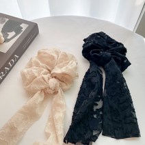 롱 레이스 빅사이즈 스크런치 헤어 슈슈 왕 곱창끈