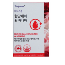 바디스콥 혈당 관리 조절 바나바잎 효능 여주추출물 식후 당 혈당상승 억제 영양제 크로솔산 효능 혈당케어 억제(3개월), 90정, 3개